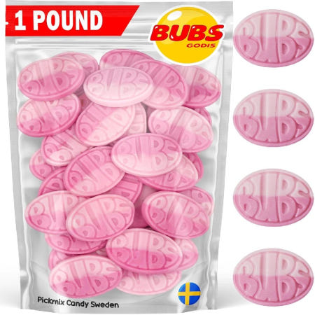[해외]스웨덴 캔디 스웨디시 젤리 구미 Bubs Swedish 딸기 석류맛
