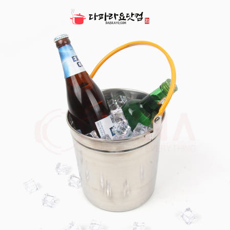 국산 스텐 쿨러 아이스버킷(소) 와인쿨러 술얼음통 양동이 얼음통