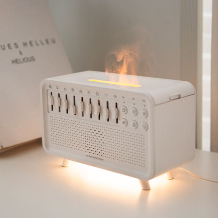 [코비]학생 아기 백색소음 불멍가습기 블루투스 스피커 무드등 꿀잠 집중력향상