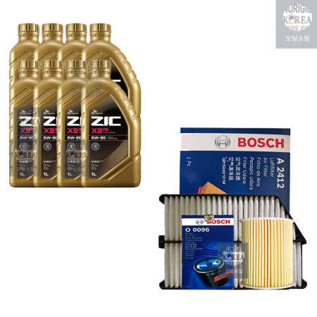 스포티지R 2.0 디젤 지크 X9 FS 5W30 8L 엔진오일 필터 세트