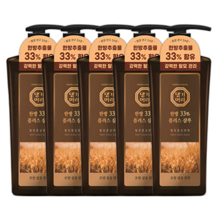 댕기머리 한방플러스 맥주효모 샴푸 500ml 5개