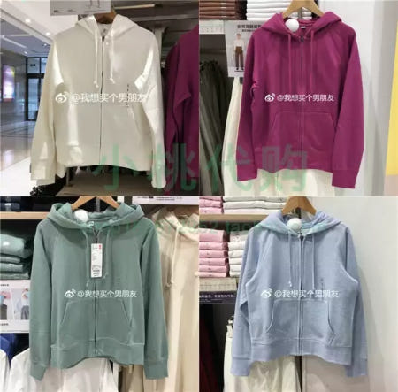 [해외]유니클로 여성 스포츠 지퍼 후드 가디건 456041 444543 443463 433746