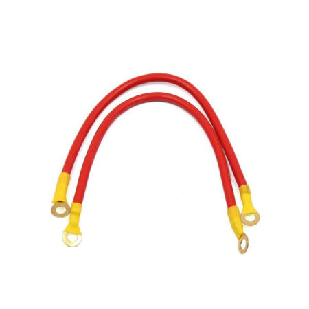 uxcell 배터리 케이블 와이어 접지 전송 피크 27cm 자동차 용 DC 12V 6mm 원형 단자 레드 개