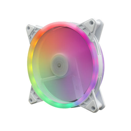 AONE 스톰 Auto RGB 더블링 140mm 화이트 시스템쿨러 저소음 케이스 쿨링팬