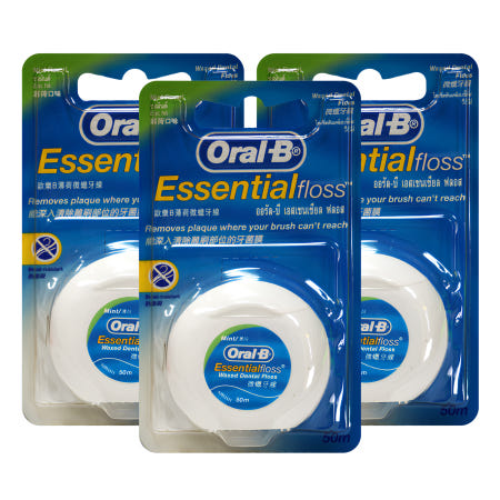 [피앤지]오랄비 왁스 치실 민트향 50m 휴대용 치아 치간 치석 제거기 3개