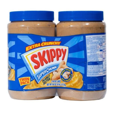 [해외]Skippy 스키피 슈퍼 청크 피넛 버터 1.36kg 2개