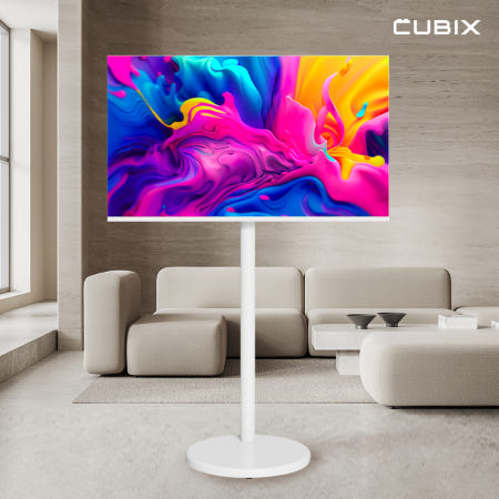 무빙큐빅스 삼탠바이미 화이트에디션 109cm(43인치) QLED 4K UHD 스마트티비 X2 셋트 이동식 TV 삼텐 중소바이미