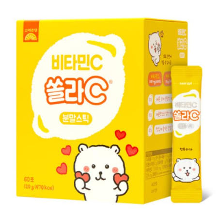 쏠라C 분말 스틱 영국산 비타민C 60포, 1개 | 고려은단 |