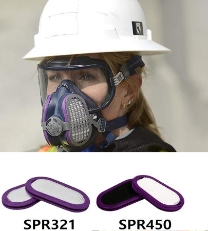 GVS 필터 방진특급 방진마스크 교체용 분진 석면 SPR321 탈취 SPR450