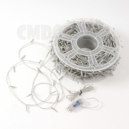 [CM협력사]CM닷컴 led 1000구 투명선 USB 줄전구(100m) (웜색) 트리장식 가지전구