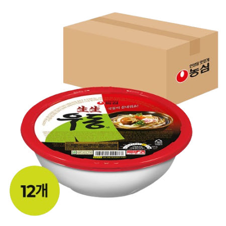 농심 생생우동 용기 276gX12개(1Box) 큰컵 대컵