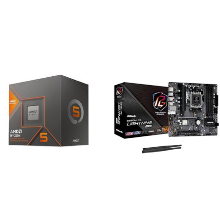 【CPU＆마더보드 동봉 모델】AMD Ryzen 5 8600G 100-100001237BOX/EW-1Y + ASRock B650M PG Lightning WiFi 【국내 정규 대리점