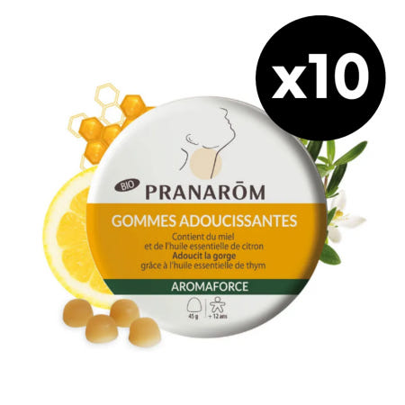 [해외]PRANAROM 프라나롬 아로마포스 레몬허니 구미 45g x10개 Aromaforce 오가닉 젤리캔디