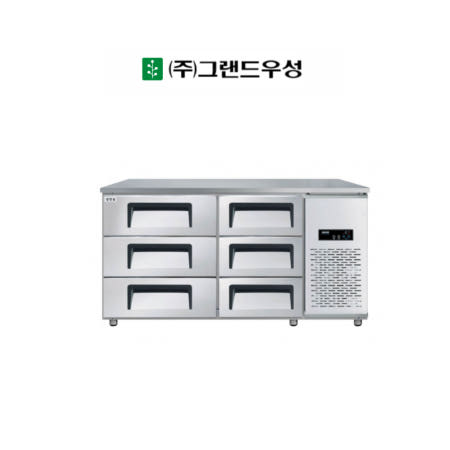 그랜드우성 업소용 디지털 간냉식 높은서랍식 냉장고 5자(폭700) GWFM-150HDT