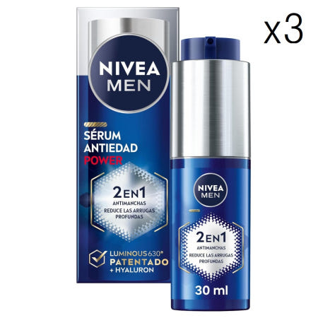 [해외]니베아 맨 파워 안티  남성용 루미너스 630 모이스처라이징 페이셜 세럼 x 3