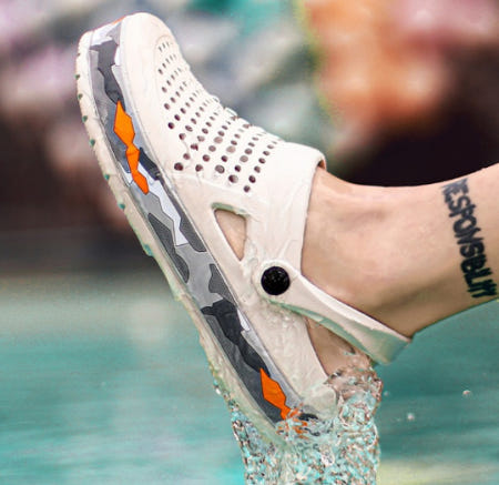 베스트샵 EVA 남녀공용 밀리터리  슬리퍼 남자 여자 물놀이 구멍 스타일 / 짭록스 아쿠아 샌들 근무화 유니화 데스크 서빙 알바 층간소음 식당 유치원 물놀이 청소 클로그