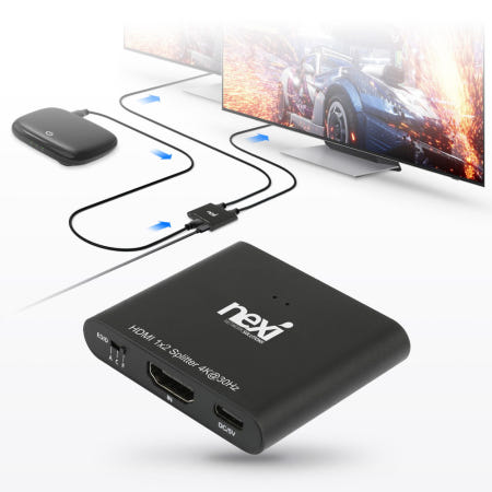 [리버네트워크]4K 듀얼 모니터 HDMI 분배기 1:2 EDID 모드