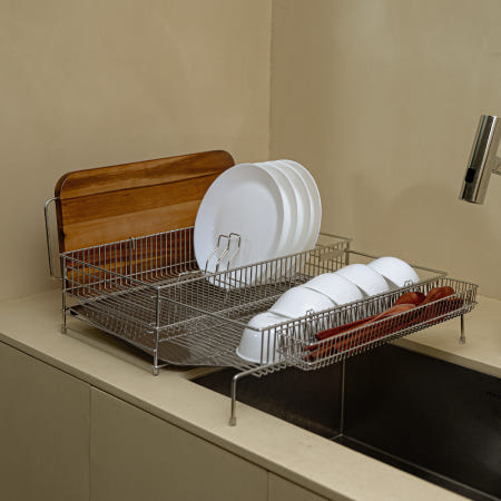 [에브리윅]올스텐 304 식기 건조대 싱크대 선반 물빠짐 설거지 확장형 거치대 그릇 건조대 기본형