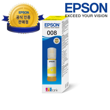 엡손 정품 T06G400 노랑색 잉크 L6490 L15150 무한잉크 008 T06G