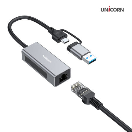 CLAN-300AC USB3.0 A타입+C타입겸용기가유선랜카드 랜어댑터알루미늄바디