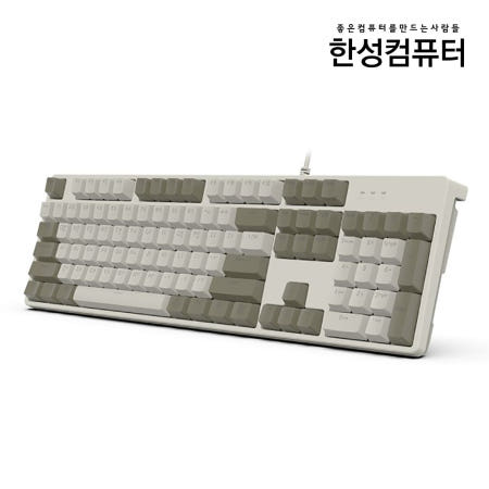 한성컴퓨터 GK204 LED 게이밍 기계식 키보드 레트로 적축