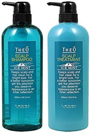[해외]루벨 Lebel 지오 스칼프 샴푸 아이스민트 600ml & 트리트먼트 600ml 두피 케어
