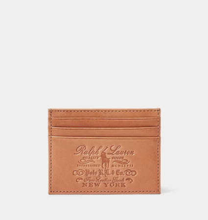 [해외]Polo Ralph Lauren Heritage Full-Grain Card Case 503928 Tan