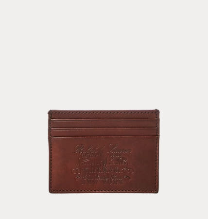[해외]Polo Ralph Lauren Heritage Full-Grain Card Case 503928 Brown