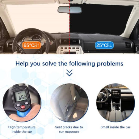 [해외]아우디 Q4 E 트론용 앞유리 선 쉐이드 햇빛가리개 보호대 접이식 블록 UV 자동차 쿨러 유지 2022-2024