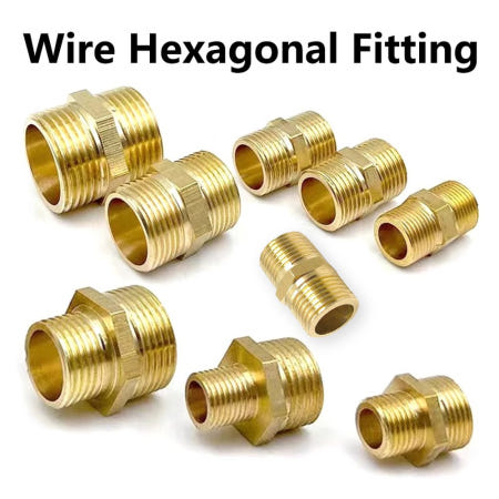 [해외]피팅 육각 커플러 부싱 황동 부시 BSP 어댑터 파이프 감소 to 1l8 10 PCS