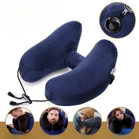 H목베개 기내용 여행용 커플 사각형 별의 기내용목배게 Fd3S 고양이 커버 무취 던지기 1 [업그레이드 H베개(후드)] 네이비