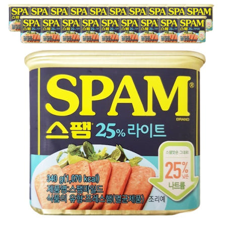 [또와상점 협력사]스팸 25% 스펨 라이트 햄 통조림 340g 20개