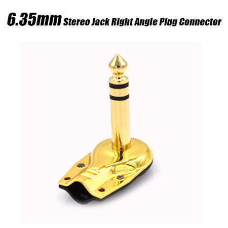 [해외]커넥터 페달 35mm 남성 포노 플랫 골드 플러그 효과 인치 실버 스테레오 오디오 직각 기타 4CT078yin 1pcs
