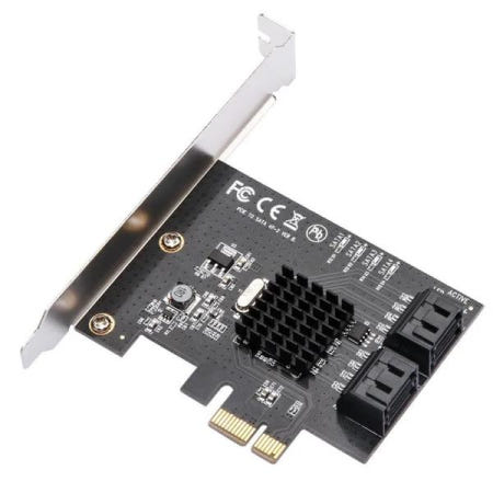 [해외]호환100%  Marvell 88SE9215 4 포트 SATA 6G PCI Express 라이저 카드 III 3.0 변환기 HDD SSD IPFS for BTC Mining