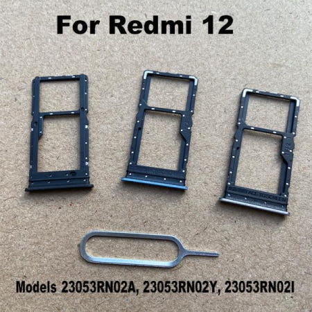 Xiaomi Redmi 12 Sim 카드 트레이 슬롯 홀더 소켓 어댑터 커넥터 수리 부품 교체 4G 5G의 새로운 기능