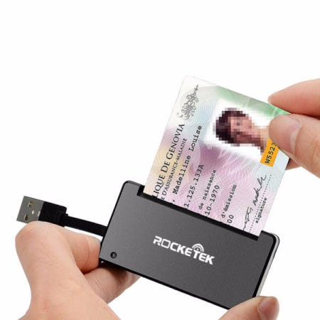 ROCKETEK SCR3 CAC ID SIM 칩 스마트 카드 리더기 USB 2.0 슈트 (범용 액세스 정부 국가
