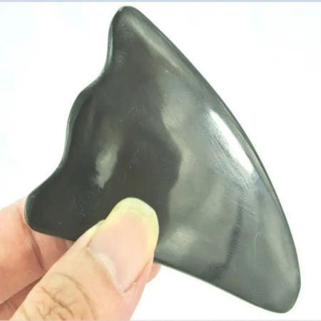 두꺼운 블랙 황소 뿔 구아샤 마사지 보드-버팔로 뿔-하이 퀄리티 도구 무료