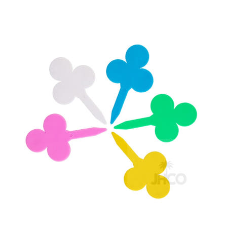 제이일상템 미니 클로버 화분 식물 이름표 20개입 화단 라벨 화초 네임텍 모종