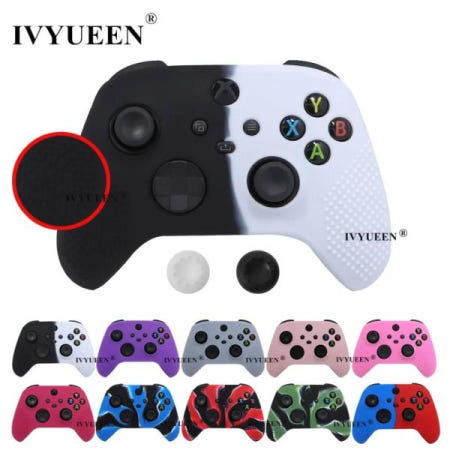 [해외]100%호환용 IVYUEEN XBox 시리즈 X S 코어 컨트롤러 보호 피부 실리콘 케이스 그립 게임 패드 MixColor 커버 용 미끄럼 방지