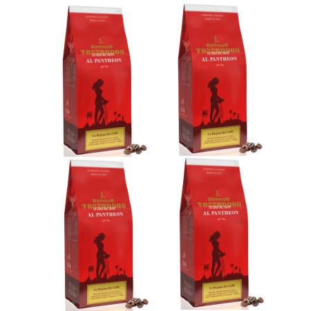 [해외]타짜도르 이탈리아 3대 로마 커피 원두 250g x 4 팩 1kg 분량