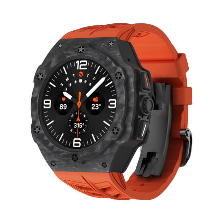 [스트랩맨]티타니즘 갤럭시워치8 7 울트라 47mm 2025 일체형 커스텀 카본 스트랩 케이스 호환