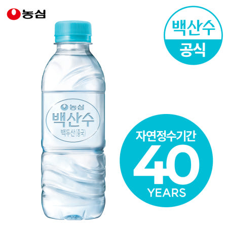 농심 백산수 무라벨 생수 330ml, 20개