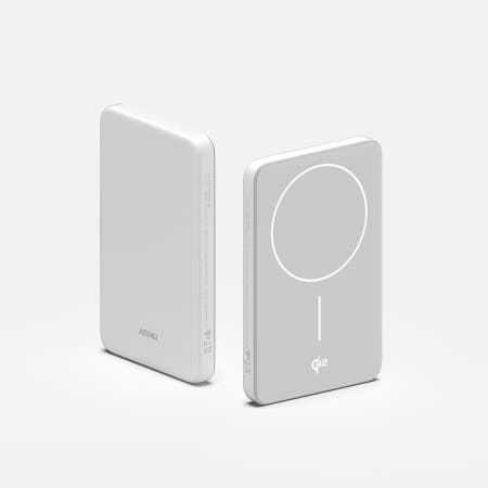 Qi2 15W 맥세이프 초슬림 고속 보조배터리 5000mAh QB310 화이트