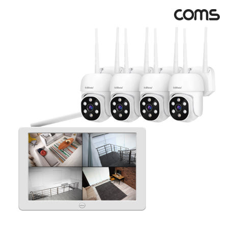 COMS 4채널 WiFi 무선 NVR 녹화기 CCTV 카메라 키트 홈캠 SH006