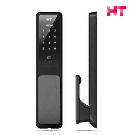 바로잠김 TDL-P1102 현대에이치티 무타공 푸시풀도어락 현관문번호키 디지털도어락-Wifi확장가능