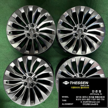 [더쎈타이어]일산 파주 장착 대품 조건 19인치휠 제네시스 EQ900 순정 복원휠 한대분