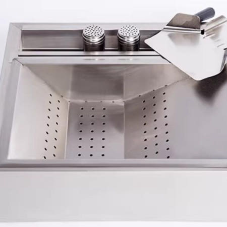 새로운프렌치 프라이 워크스테이션프렌치 슬롯 오일 필터 제어 탱크 버거 장비스테인레스