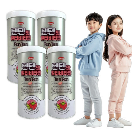 텐텐 영양제 츄정 어린이 멀티비타민 100정 4통