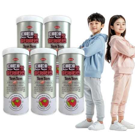 텐텐 영양제 츄정 어린이 멀티비타민 100정 5통