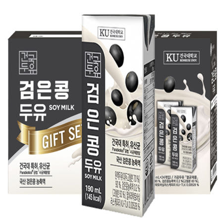 건국 선물용 검은콩 두유 190ml 24개